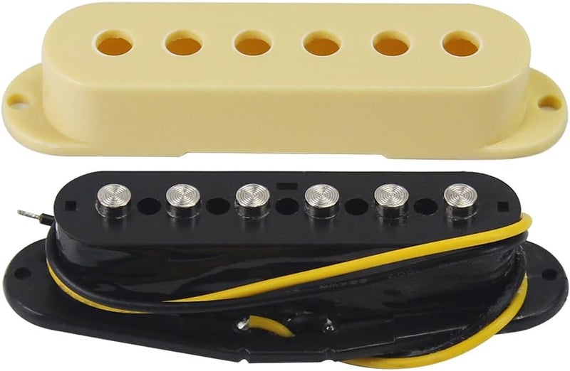 FLEOR Single Coil Pickup Ceramic Cream Middle Pickup Fit ST Style Electric Guitar - Image 2